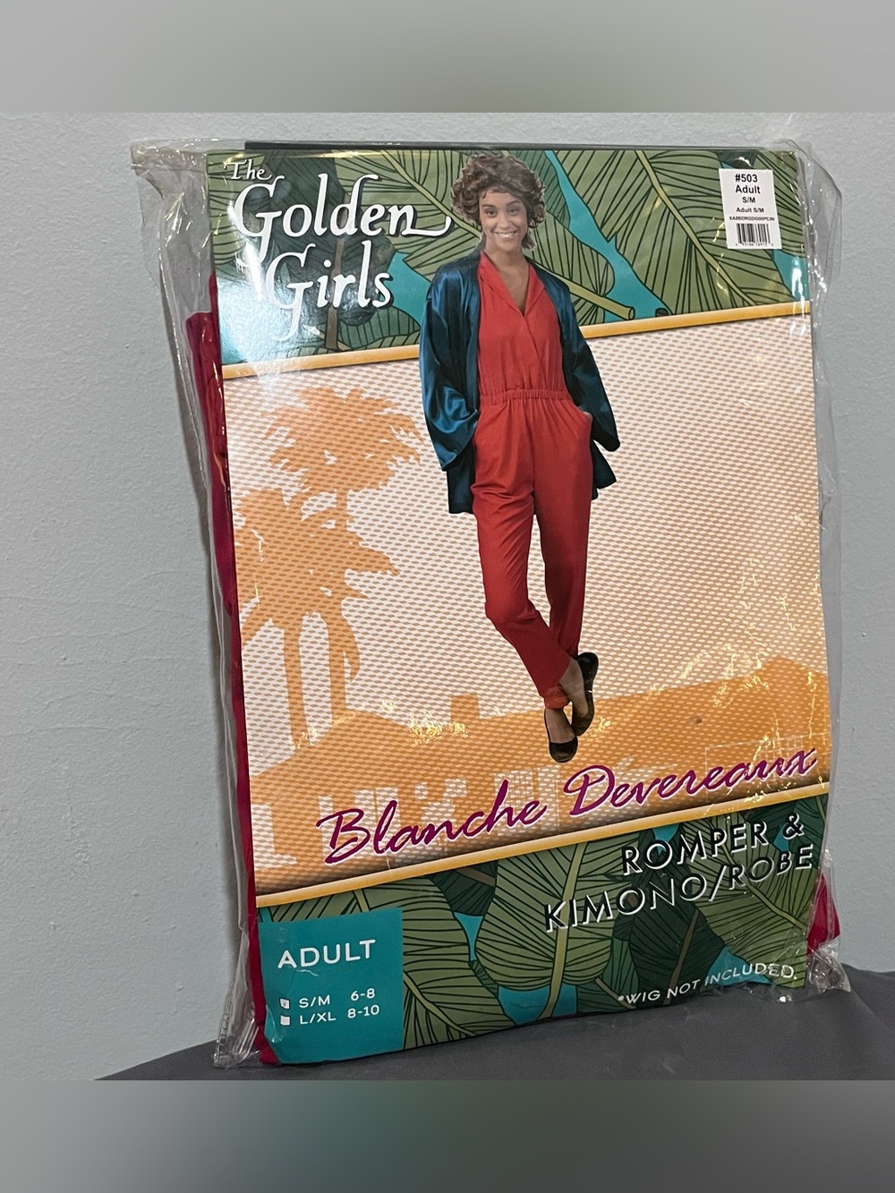 Adult Golden Girls Dorothy Zbornak Romper Kimono/Robe Costume Halloween S/M